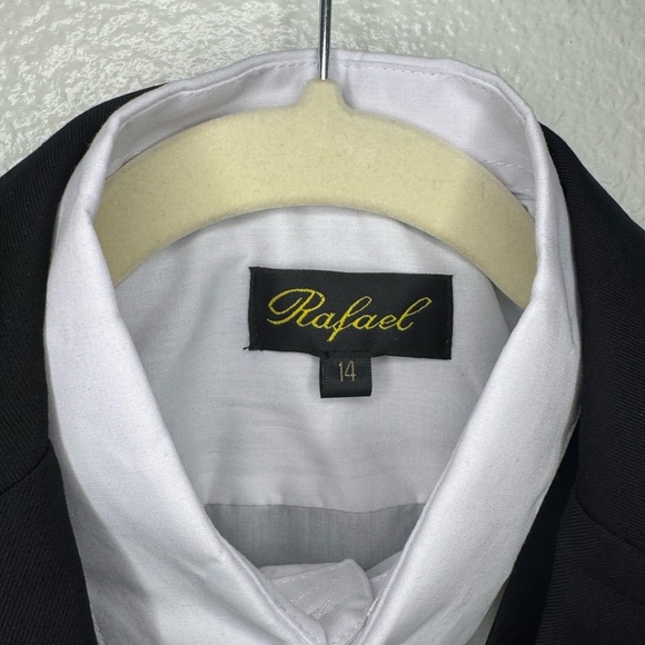 Rafael 2 Button Black Suit Blazer Sports Coat Size 14. - Picture 4 of 7